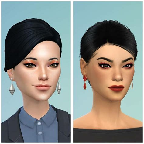 Remade One Of My Characters Sims To Look More Like Herself New One On