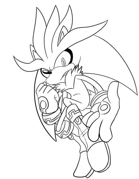 Dark Super Silver The Hedgehog Coloring Pages Coloring Pages