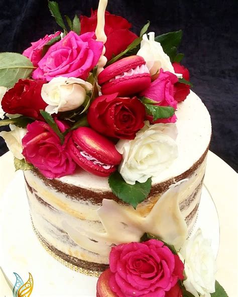 Rose Sensation Semi Naked Cake Wedding Cake Inspiration Color