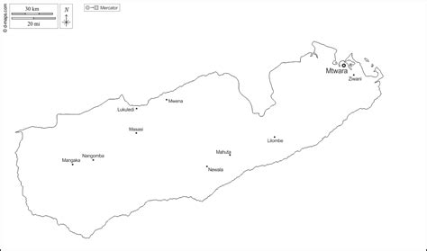 Mtwara Mapa Gratuito Mapa Mudo Gratuito Mapa En Blanco Gratuito