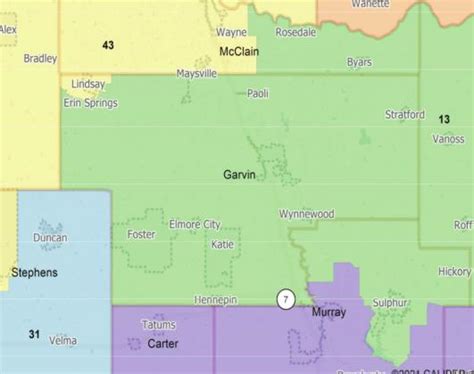 Redistricting Maps Show Changes For Garvin County Legislative Districts