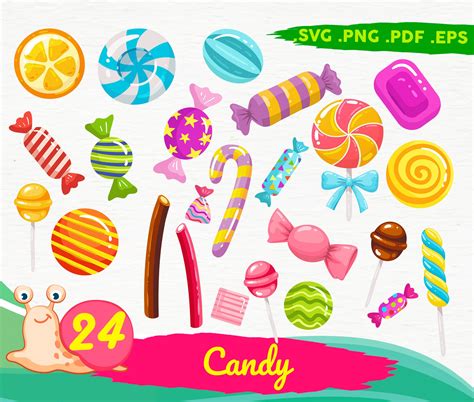 Candy Svg Candy Png Clipart Candy Svg Bundle Sweets Etsy