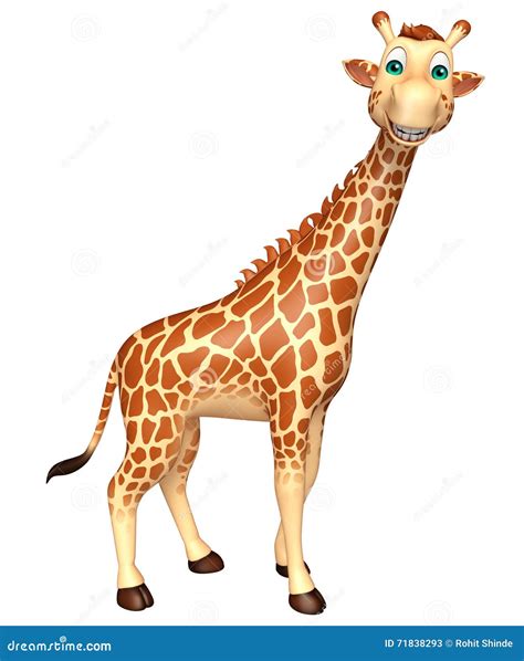 Cute Giraffe Cartoon Character Stock Illustration Illustration Of