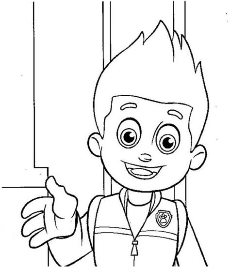 Smiling Ryder Paw Patrol Coloring Page Download Print Or Color