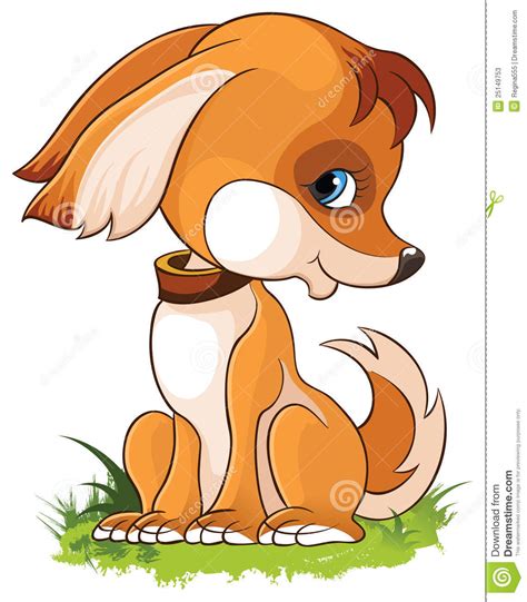 Cute Cartoon Puppy Dog Stock Vector Illustration Of