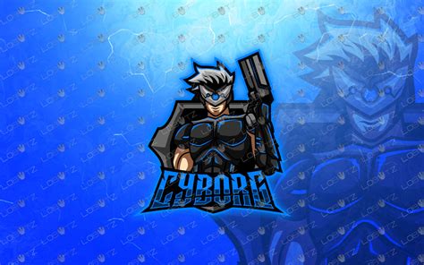 Cyborg Mascot Logo For Gamers Gaming Esports Logo Lobotz Ltd