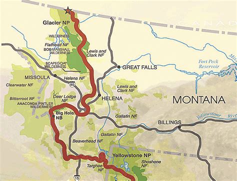 Continental Divide Montana Map Map Vectorcampus Map