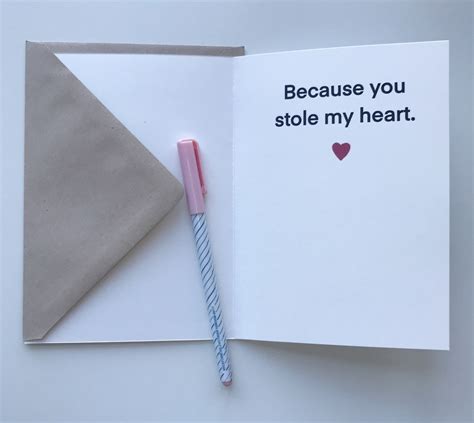 Greeting Card You Stole My Heart Etsy