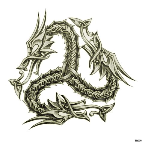 Image Result For Dragon With Celtic Knot Color Tattoo Celtic Dragon