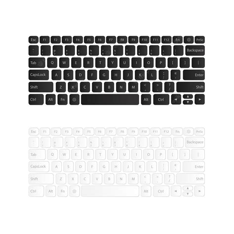 Premium Vector A Set Of Keyboard Layouts The Layout Of The Keyboard