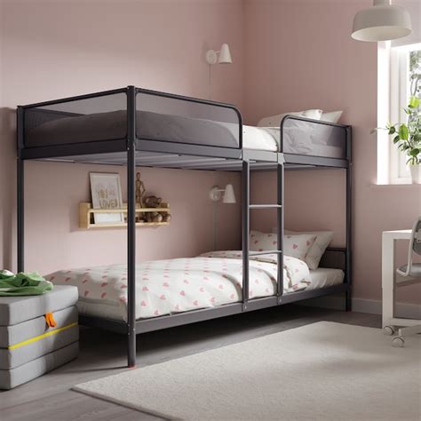 Tuffing Bunk Bed Frame Dark Grey 90x200 Cm Ikea