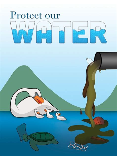 Protect Our Water Poster On Behance Water Pollution Poster Water