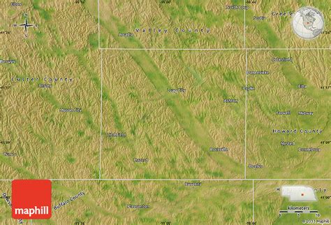 Satellite Map Of Sherman County
