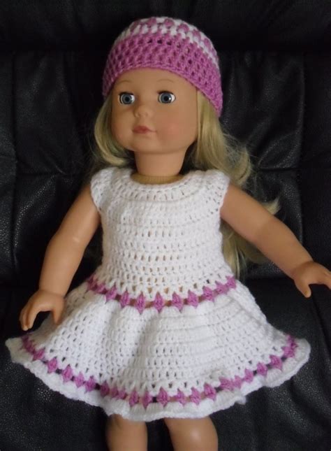 Pdf Crochet Pattern For 18 Inch Doll Dress And Hat Set For Etsy