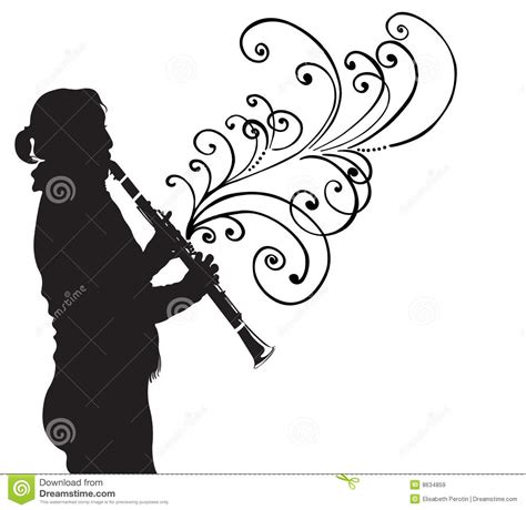 Clarinet Stock Vector Illustration Of Silhouette