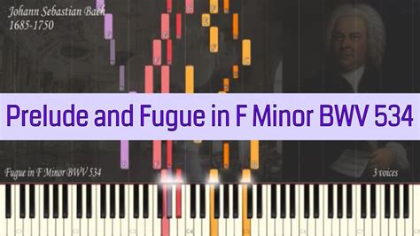 Js Bach Prelude And Fugue In F Minor Bwv 534 Organ Works Synthesia