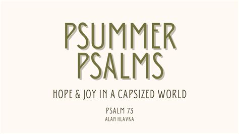 Psummer Psalms Good Shepherd Community Church