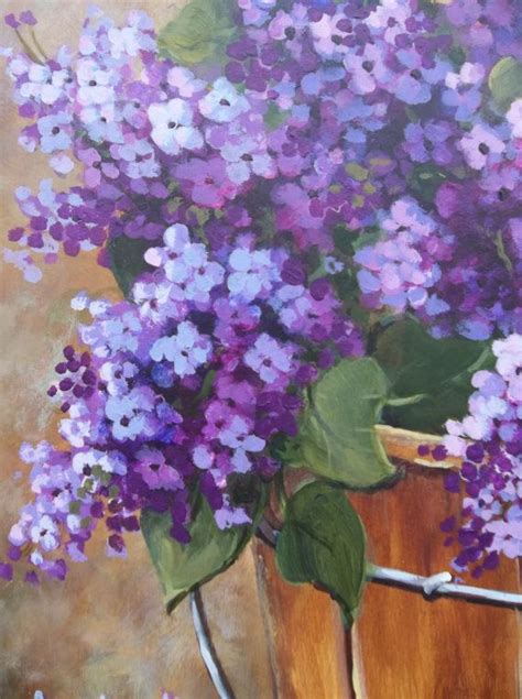 French Country Lilacs Cottage Decor Provence Wall Art Lilac Painting