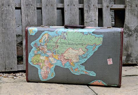 How To Make A Brilliant Vintage Map Suitcase Upcycle Pillarboxblue