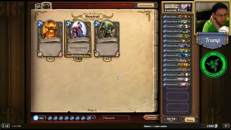 I really enjoy writing hearthstone guides for the community, and i've written deck guides for all 9 they require no arcane dust to craft. Trump's basic cards only Mage and Priest deck (as seen on ...