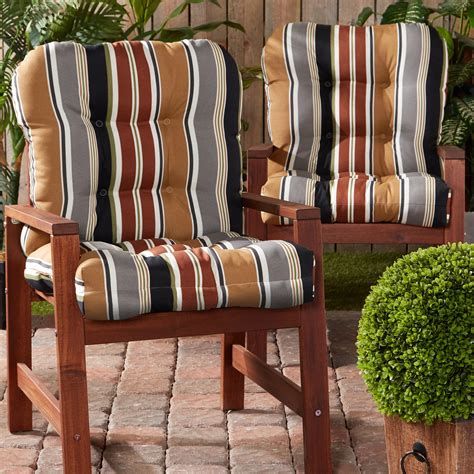 Brick Stripe Outdoor Chair Cushion 2 Pack