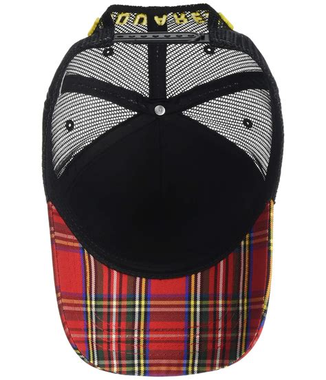 Dsquared² Icon Plaid Baseball Cap In Black For Men Lyst