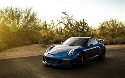 Download Wallpapers 2016 Sports Coupe Porsche 991 Blue Porsche For