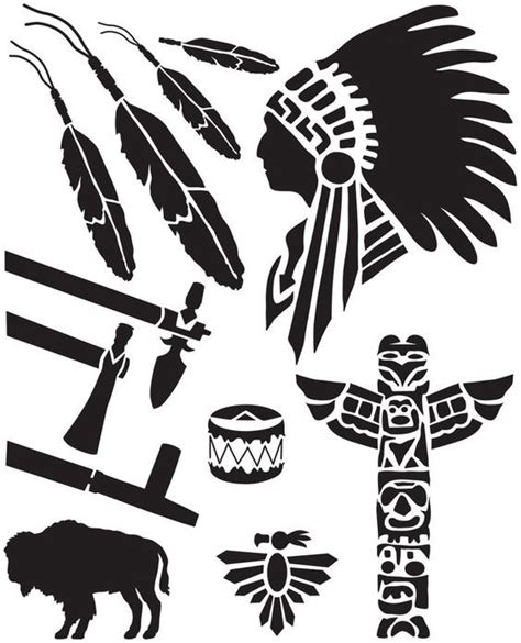 Stencils Native American And Leather On Pinterest Native American