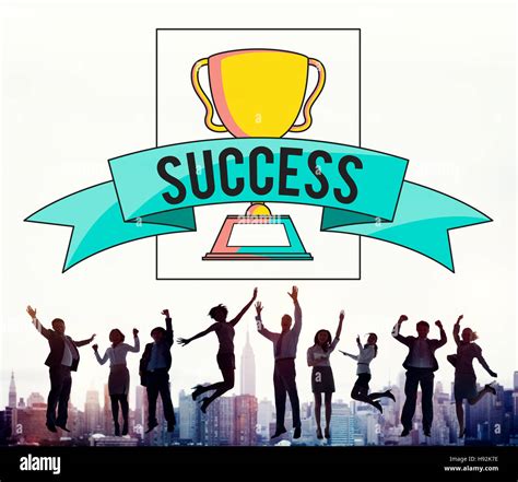 Business People Achievement Success Jumping Celebration Concept Stock ...