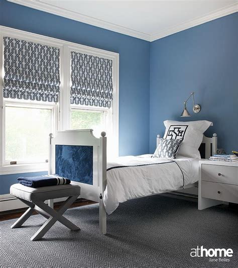 Gray And Blue Boy Bedroom With Monogram Bedding Contemporary Boys Room