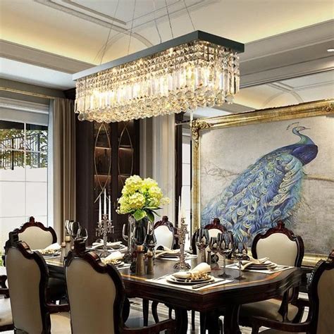 Glass Chandelier Dining Room