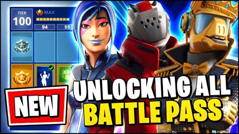 The fortnite battle pass battle royale progression system was introduced at the start of season 2 in december 2017. FORTNITE SEASON X BATTLE PASS UNLOCKED (ALL SKINS ...