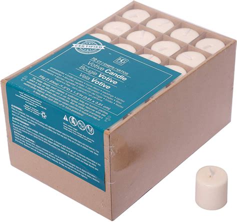 Hosley Set Of 72 Unscented White Votive Candles Up To 10 Hours Bulk