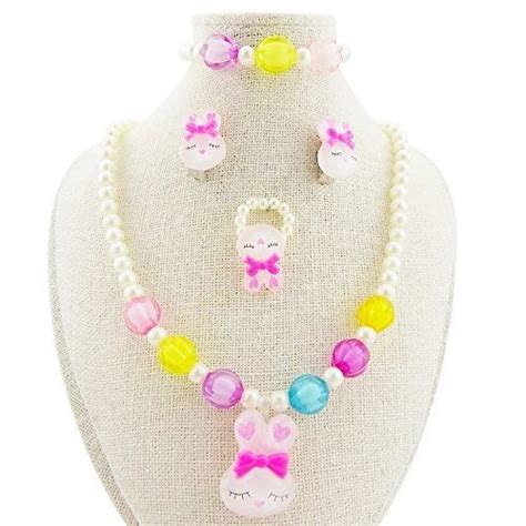 Kid Jewelry Set Necklaces For Girls Necklaces For Baby Toddler Rabbit
