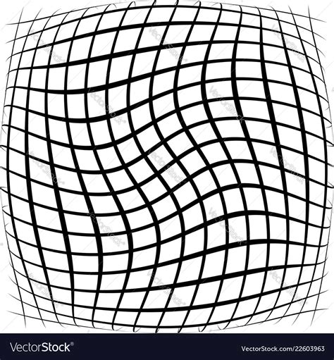 Grid Mesh Lattice With Distortion Warp Effect Vector Image