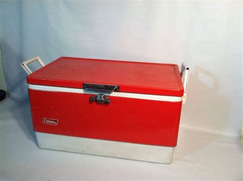 Coleman Vintage Red Camping Cooler Picnic Water Cooler Old Classic