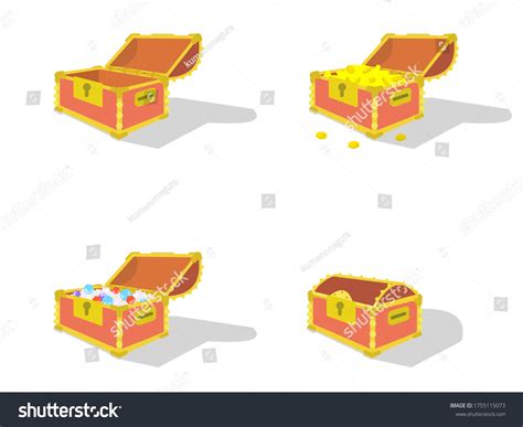 4 Types Red Treasure Chests Stock Illustration 1755115073 Shutterstock