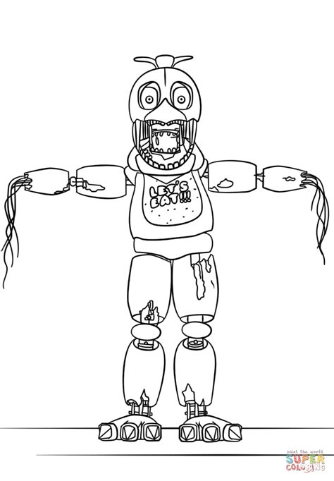 Fnaf Withered Chica Coloring Page Free Printable Coloring Wallpapers Download Free Images Wallpaper [coloring837.blogspot.com]