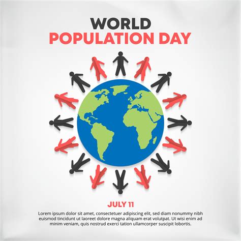 World Population Day Background With Poster Style 8602306 Vector Art At