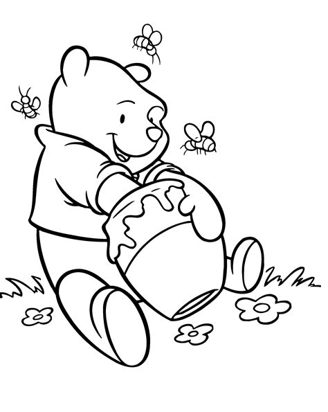 Download picture use the download button {to see|to find out|to view} the full image of bee coloring pages honey, and download it. Winnie The Pooh Drawing at GetDrawings | Free download