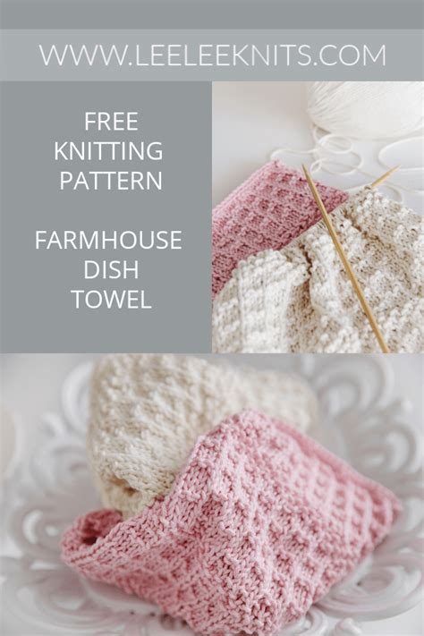 Farmhouse Dish Towel Knitting Pattern Leelee Knits