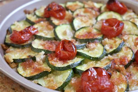 Baked Zucchini Italian Style With Tomatoes Side Dish Christinas