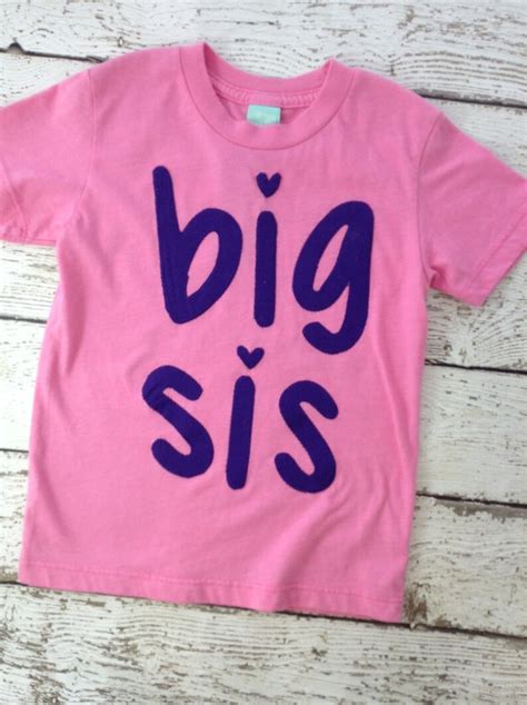 Big Sister Shirt Big Sis Size 3 Gender Reveal Birth Etsy