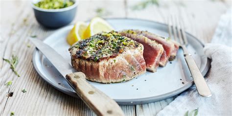 Herb And Garlic Grilled Tuna Steaks Recipe Bodi