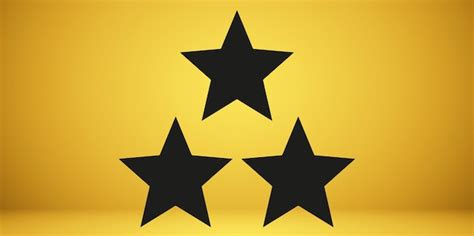 Premium Vector 3 Star Rating Star Illustration On Transparent Background