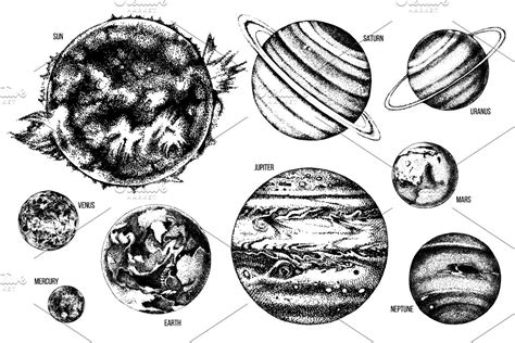 √ Planets Black And White Clipart