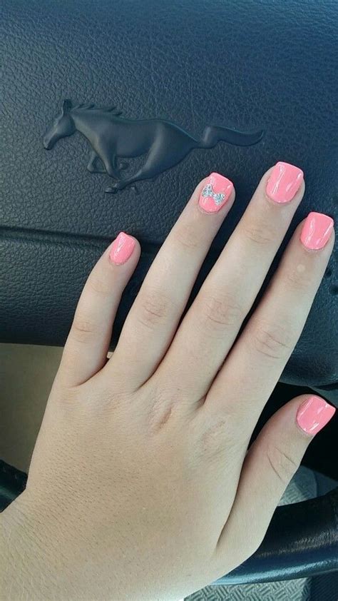 Pink Nails With Bow 🎀 Pink Nails Nails Pink