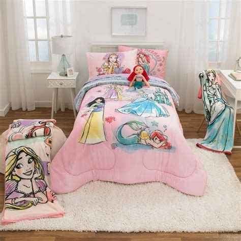 Disney Princess Reversible Twin Comforter And 3 Piece Twin Sheet Set