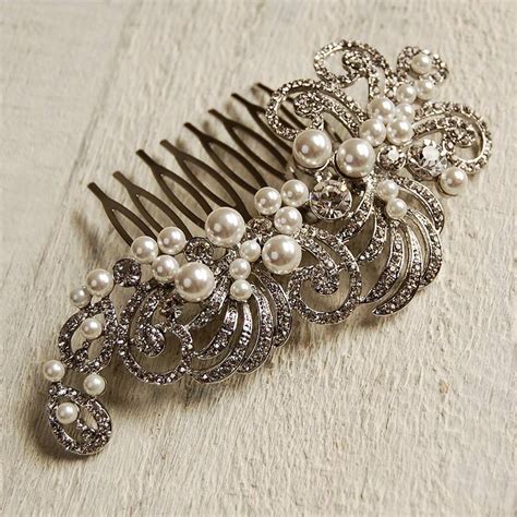 Pearl Filigree Wedding Hair Comb By Highland Angel