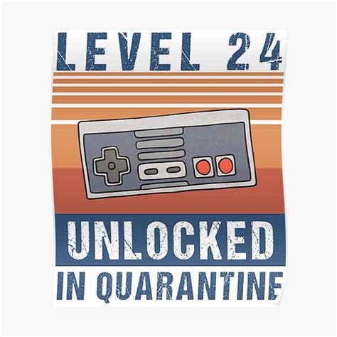 Vintage Retro 90s Old School 24th Birthday Gamer Level 24 Unlocked In